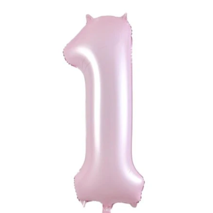 Matte Pink Foil Number Balloon