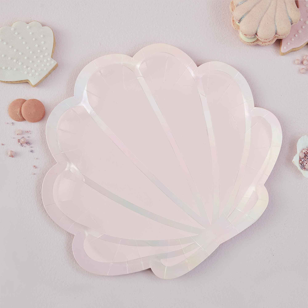 Iridescent Shell Party Plates