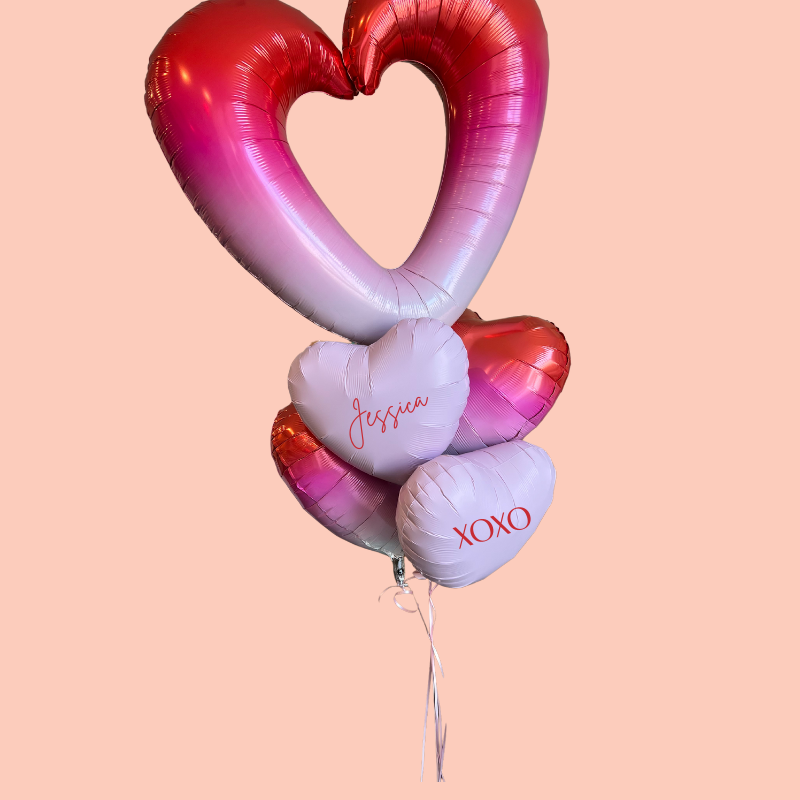 Valentine's Day Hearts Balloon Bouquet - Sydney Delivery – Balloon ...