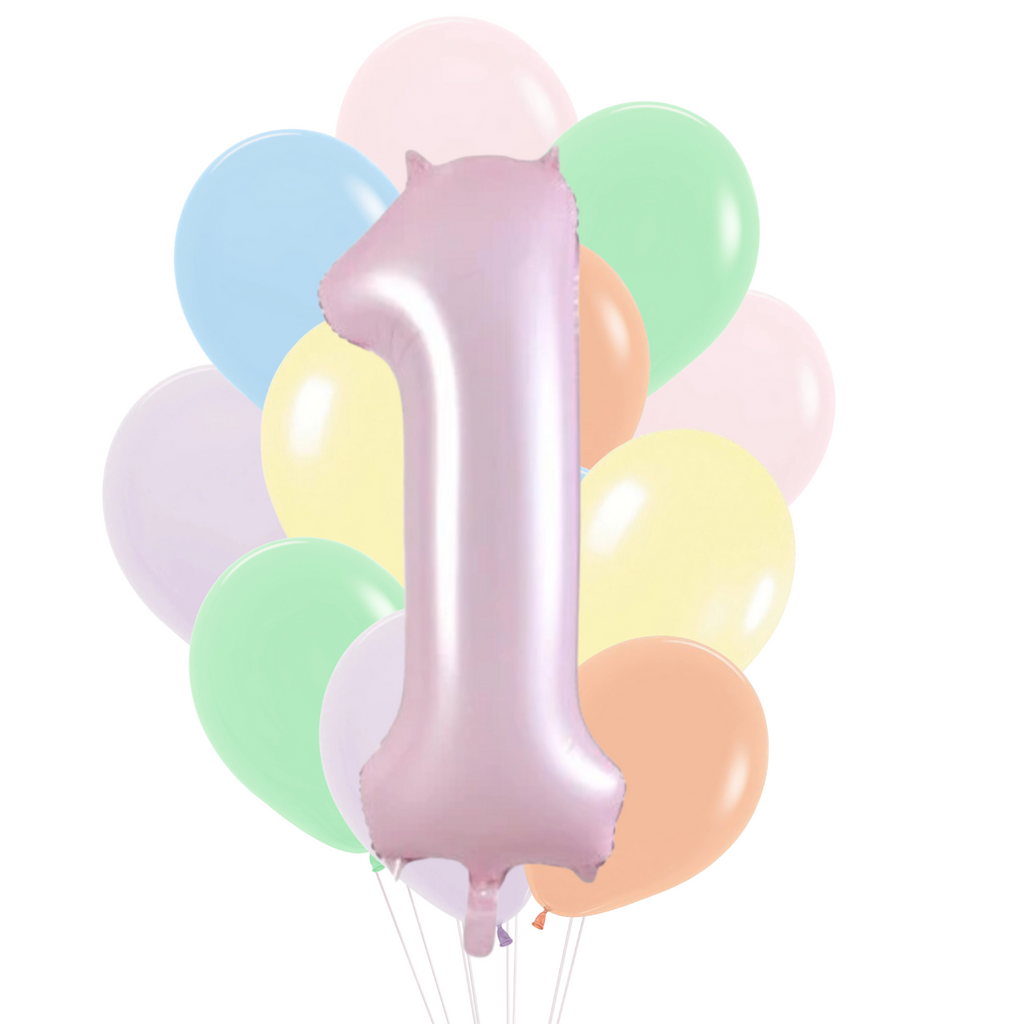 Pastel Rainbow Balloon Bunch
