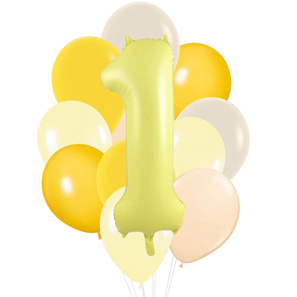 Yellow Balloon Bunch - Number Balloon
