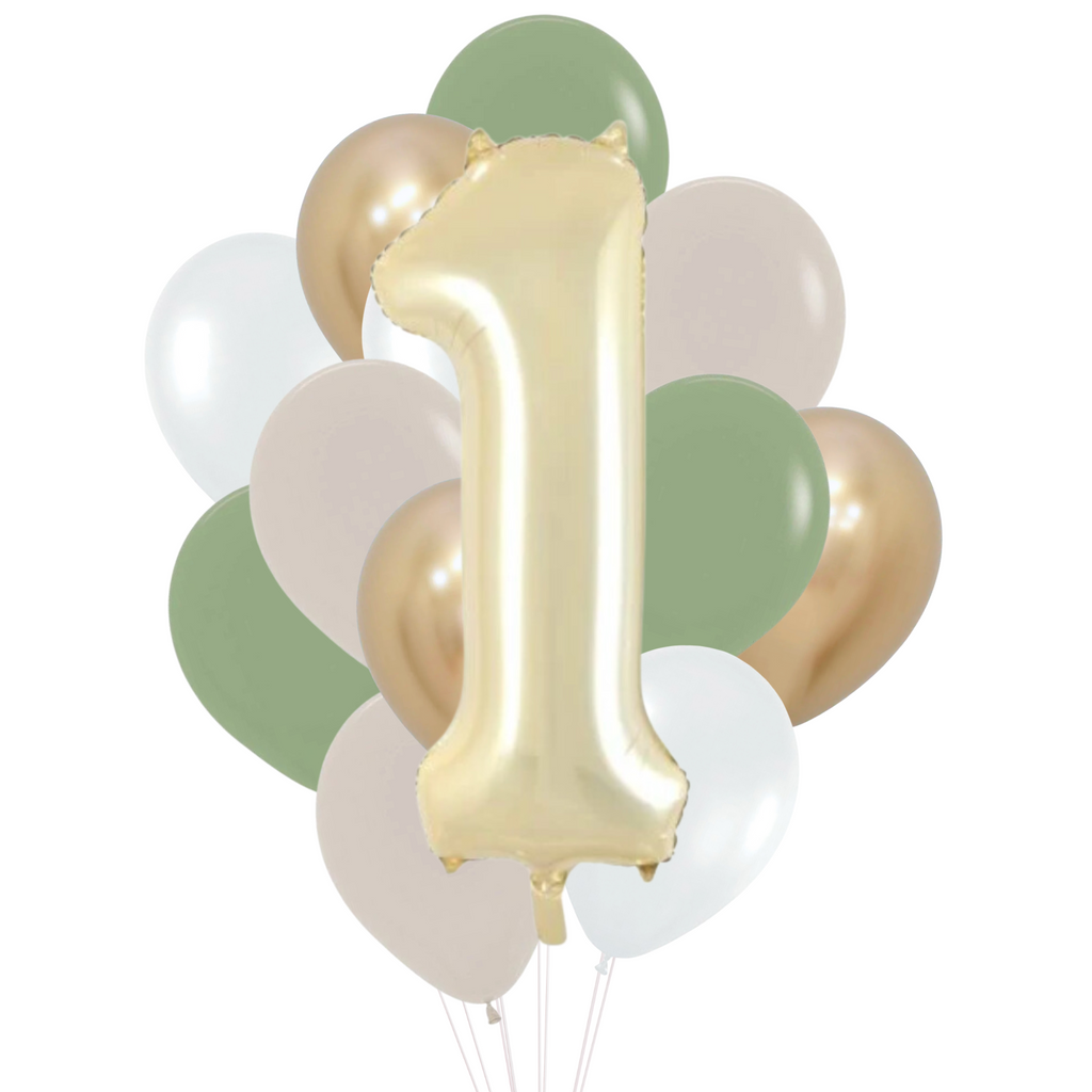 Eucalyptus Birthday Balloon Bunch