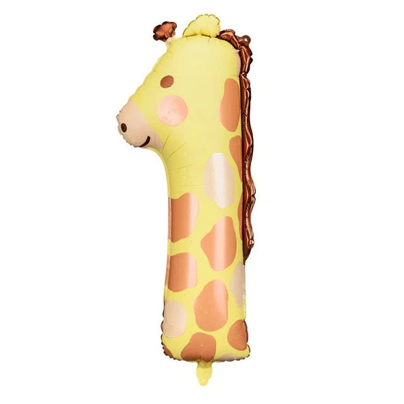 Giraffe Number 1 Foil Balloon
