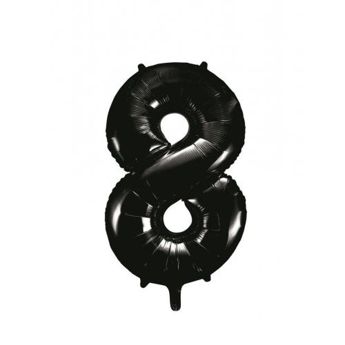 Black Foil Number 8 Balloon