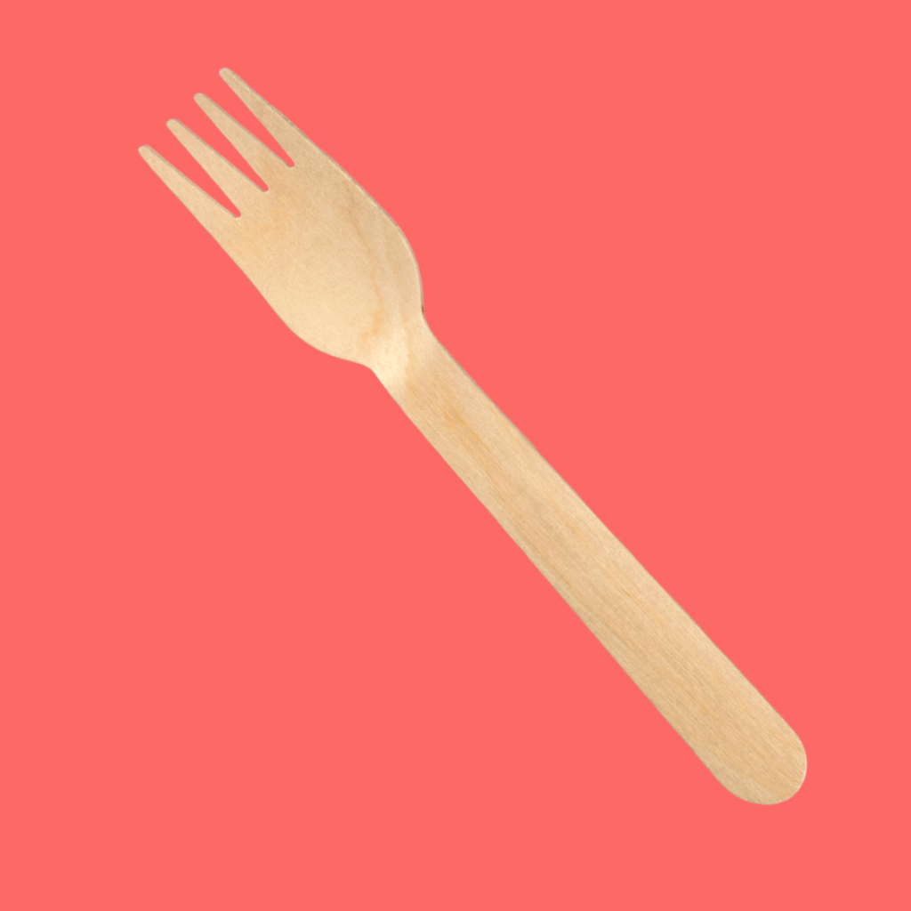 Eco-friendly wooden fork