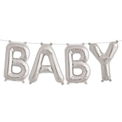 Silver Baby Foil Balloons