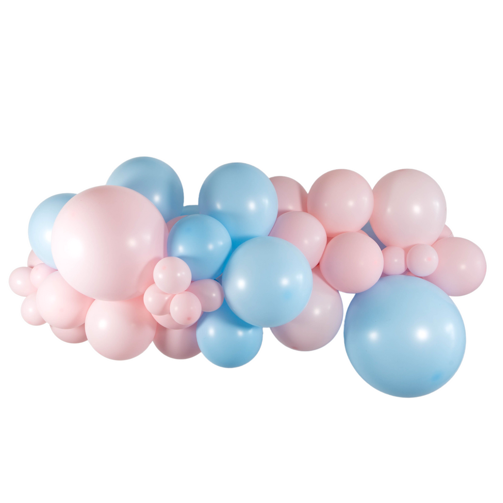 Gender Reveal Baby Shower Balloon Garland - DIY Kit or Inflated