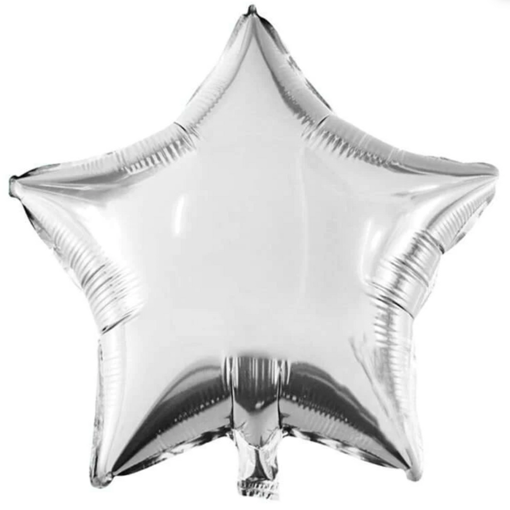 Silver Foil Balloon Star Shape