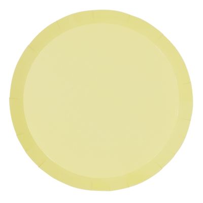 Pastel Yellow Paper Plates